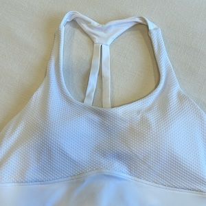 Zyia White Polka Dot Adjustable Sports Bra - Size M